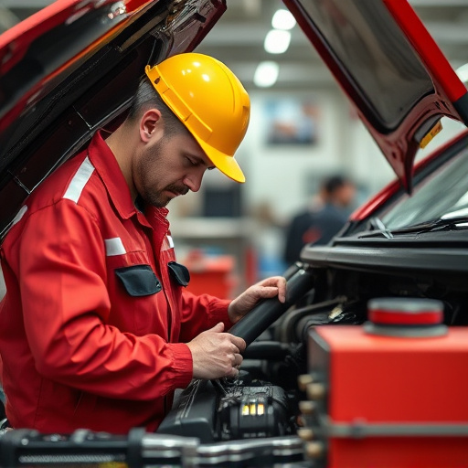 auto technician working