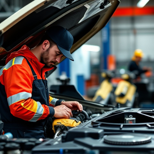 auto technician working