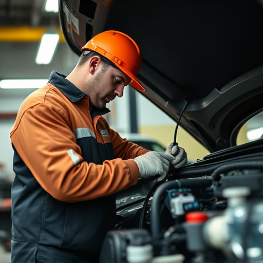 auto technician working