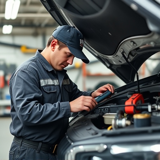 auto technician working
