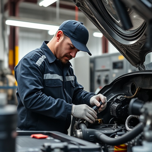 auto technician working