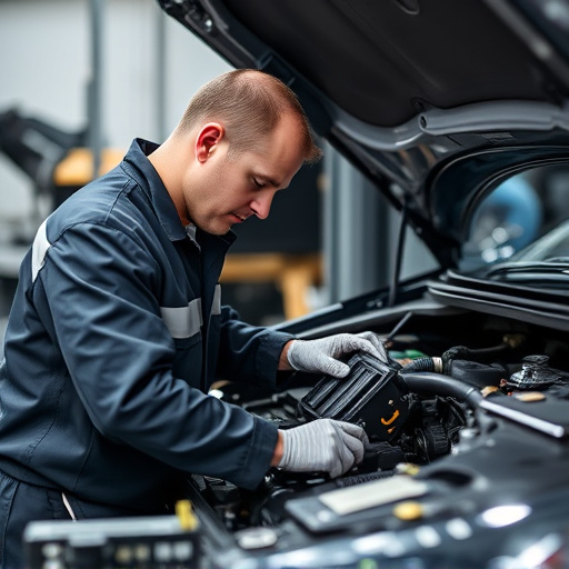 auto technician working