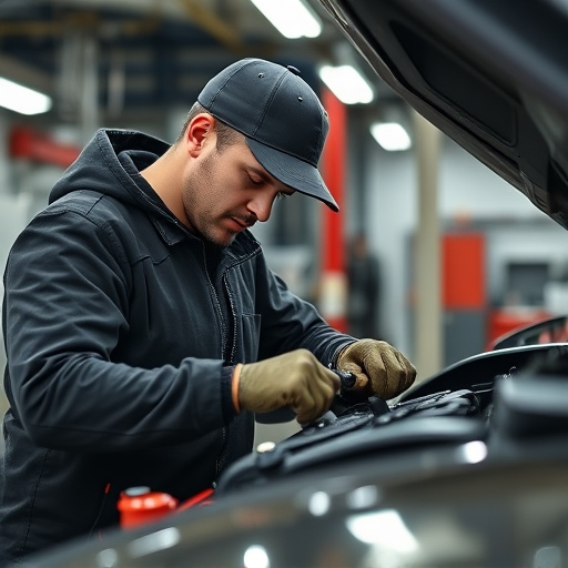 auto technician working