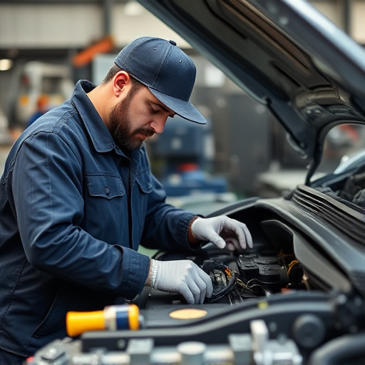auto technician working