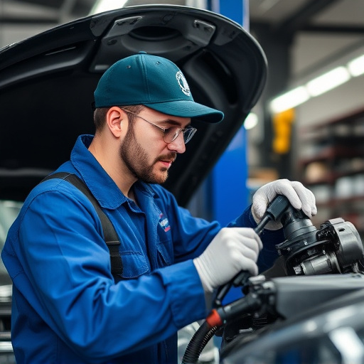 auto technician working