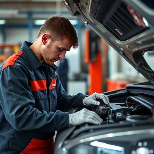 auto technician working