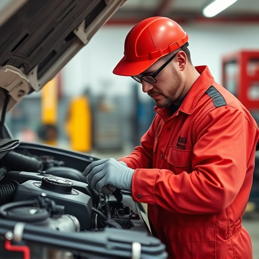 auto technician working