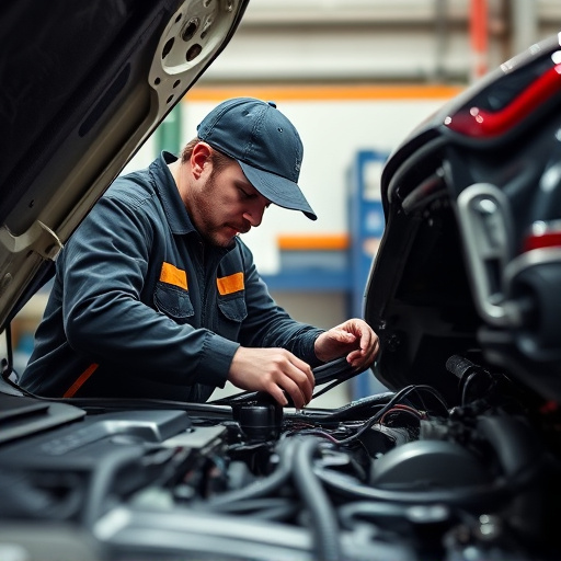 auto technician working