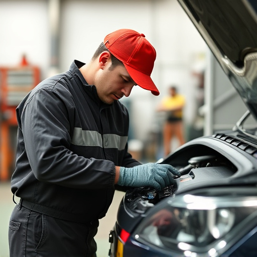 auto technician working
