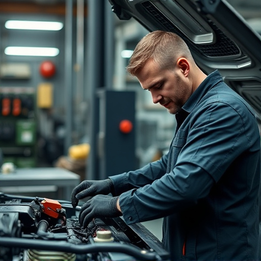 auto technician working