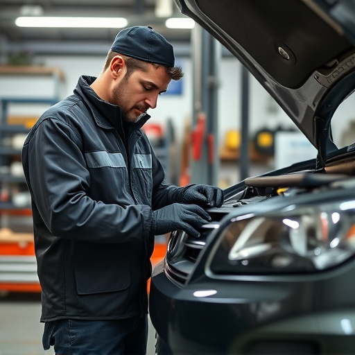 auto technician working