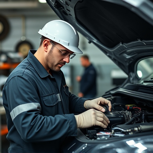 auto technician working