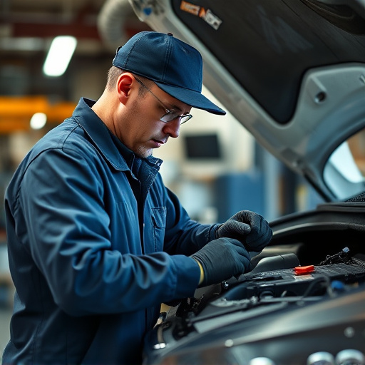 auto technician working