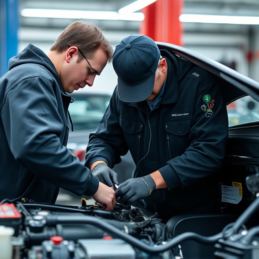 auto technician working