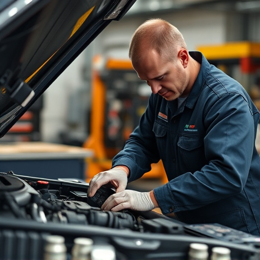 auto technician working