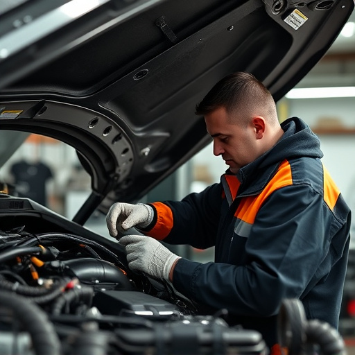 auto technician working