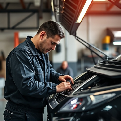 auto technician working