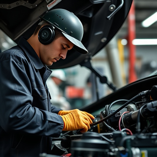 auto technician working