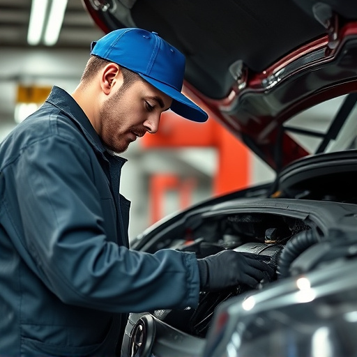auto technician working