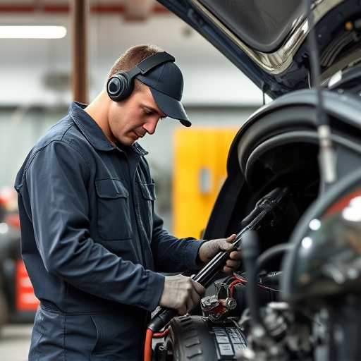 auto technician working