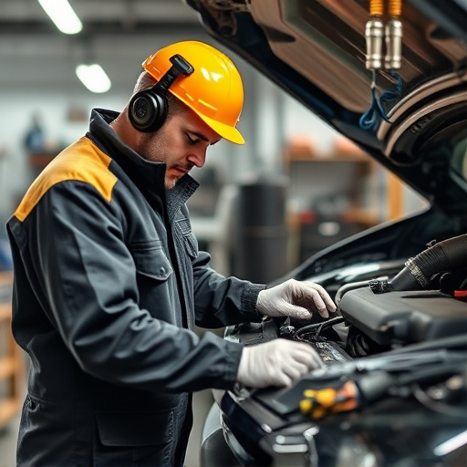 auto technician working