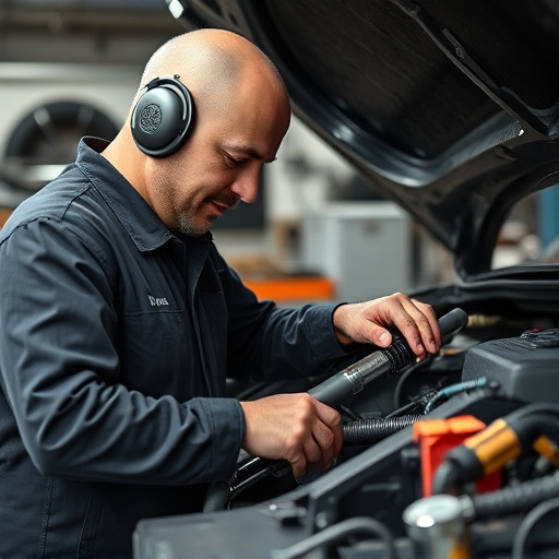 auto technician working