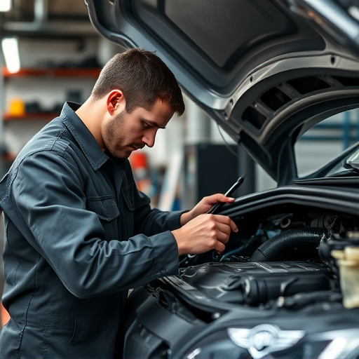 auto technician working
