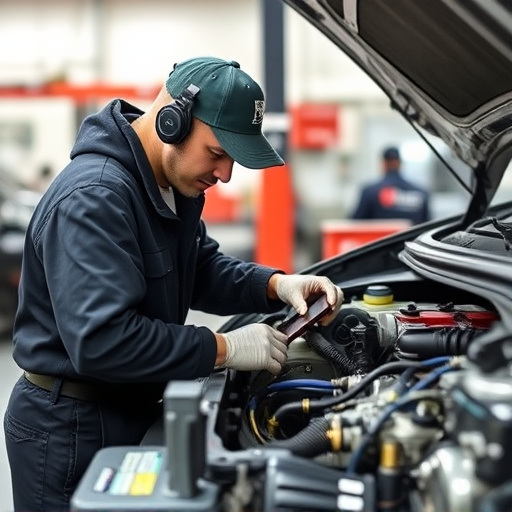 auto technician working
