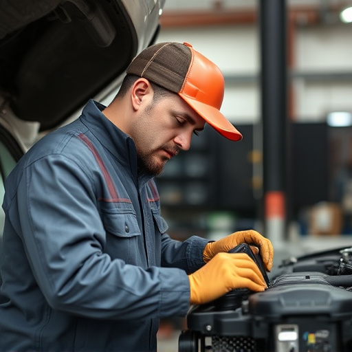 auto technician working