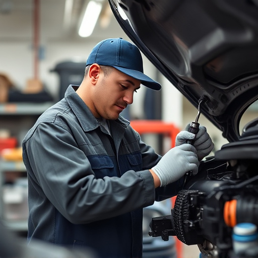 auto technician working