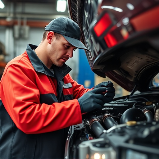 auto technician working