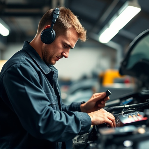 auto technician working