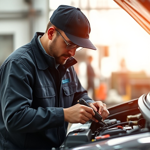 auto technician working