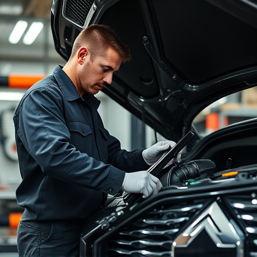 auto technician working