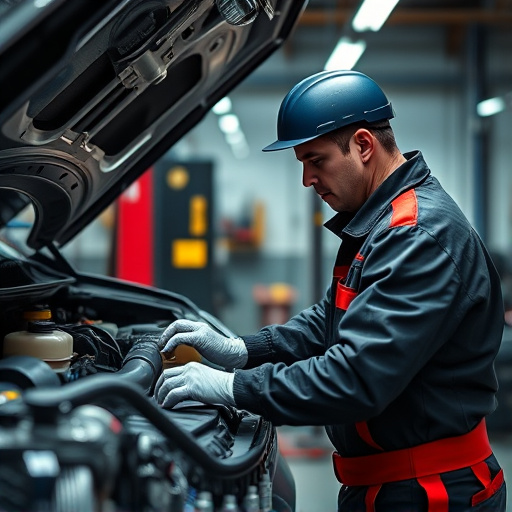auto technician working