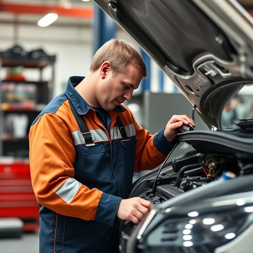 auto technician working