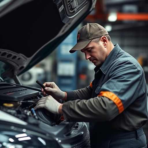 auto technician working