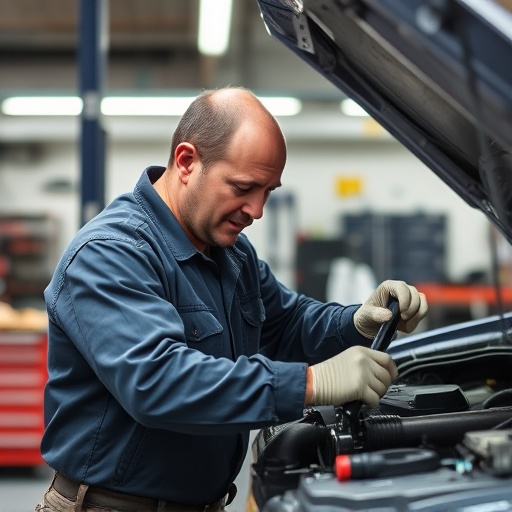 auto technician working