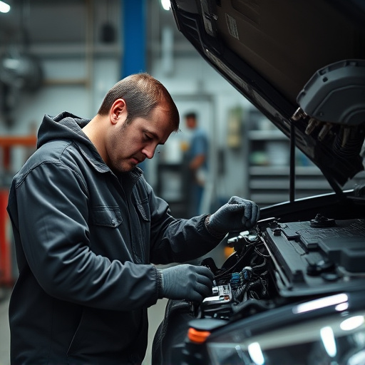 auto technician working
