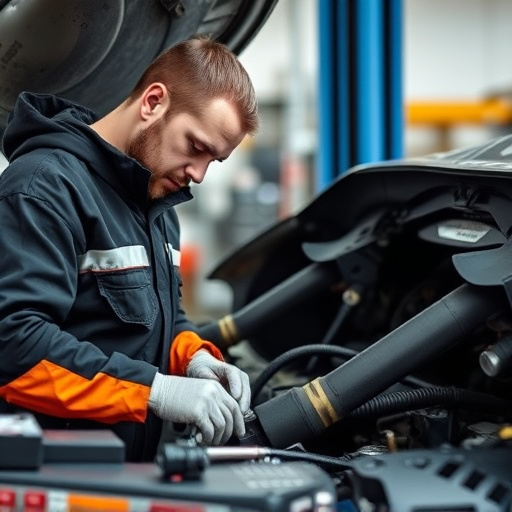 auto technician working