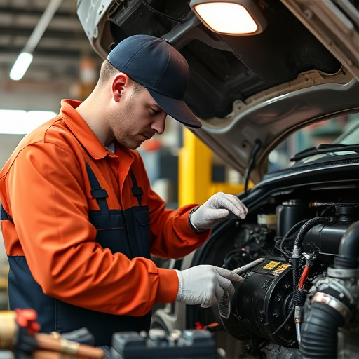 auto technician working
