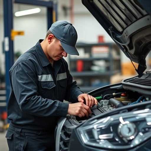 auto technician working