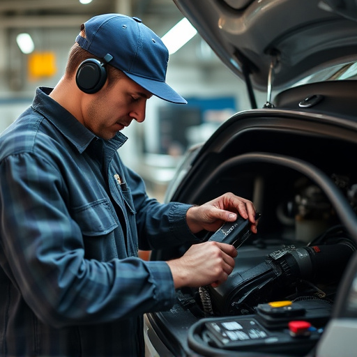auto technician working