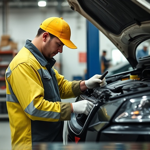 auto technician working