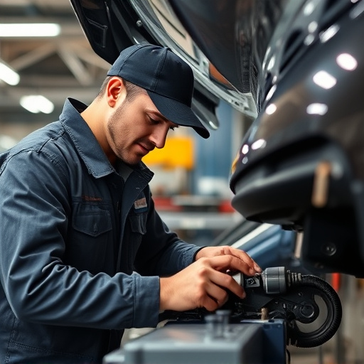 auto technician working