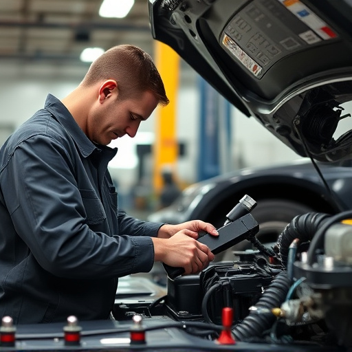 auto technician working
