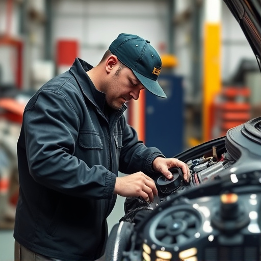 auto technician working