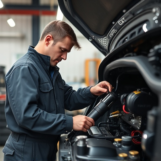 auto technician working