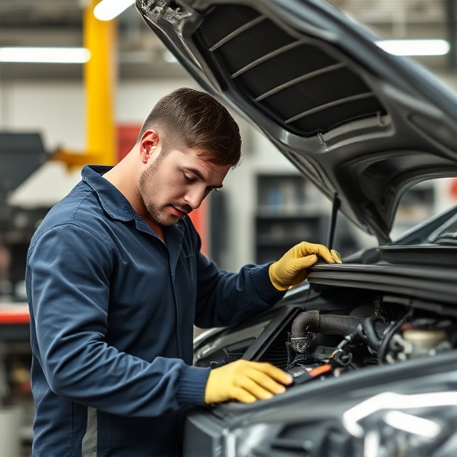 auto technician working