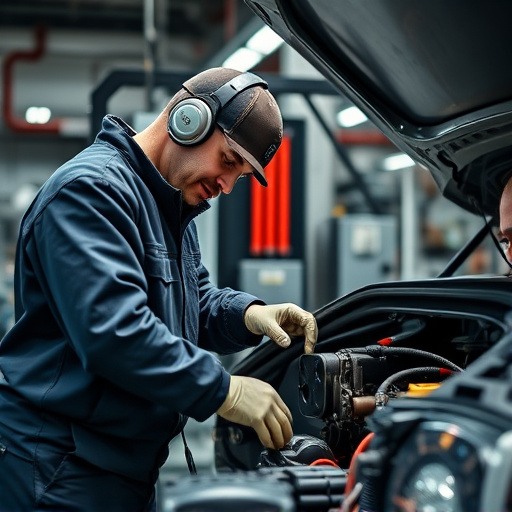 auto technician working